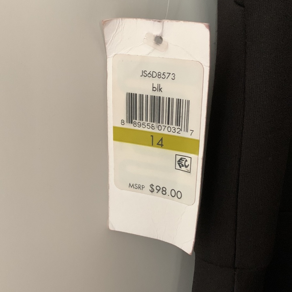 Jessica Simpson Black Sleeveless Midi Dress with Gold Button Detail - Picture 3 of 3
